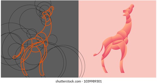 Golden ratio logo.  Logo giraffe
Template Made With Golden Ratio Principles. Giraffe
 logo.