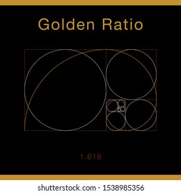 Golden Ratio Magic Template Vector