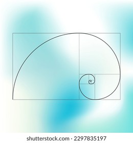 Golden ratio proportion, abstract background
