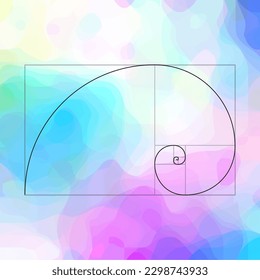 Golden ratio proportion, abstract background