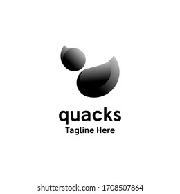 Golden Ratio Quacks Logo Template. Minimalist and modern logo. Simple work and adjusted to suit your needs.