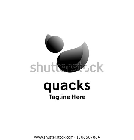 Golden Ratio Quacks Logo Template. Minimalist and modern logo. Simple work and adjusted to suit your needs.