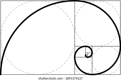 Golden Ratio Rule Constructing Perfect Picture Stock Vector (Royalty ...