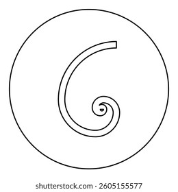Golden ratio section Sacred geometry symbol ration proportions icon in circle round black color vector illustration image outline contour line thin style simple