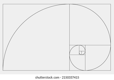 Golden Ratio Spiral White Background Stock Vector (Royalty Free ...