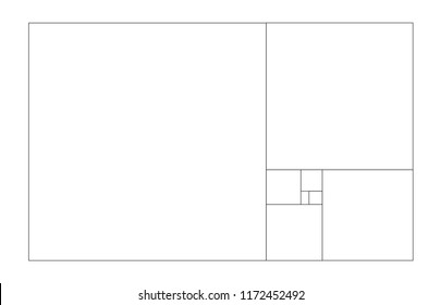 Golden Ratio Squares VECTOR EPS 10