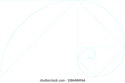 Golden ratio template blank with guides. Vector background.