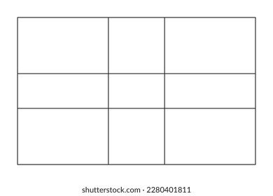 Golden ratio template. Method golden section. Fibonacci array, numbers. Golden proportions. Harmony. Outline vector illustration.	