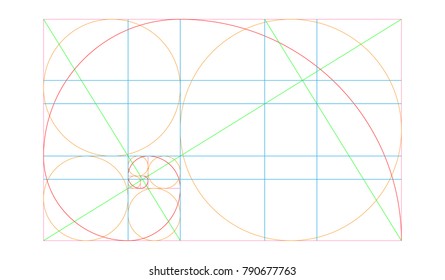 Golden Ratio Template Vector Design.