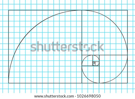 Golden ratio template vector, Divine Proportions, Golden Proportion. Universal meanings