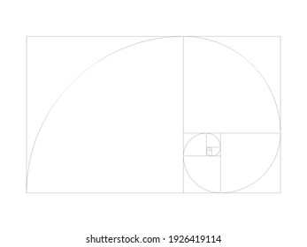 Golden Ratio template, Vector for logo or icon design.