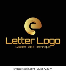 Relación de oro Letra de tipografía e plantilla de vector