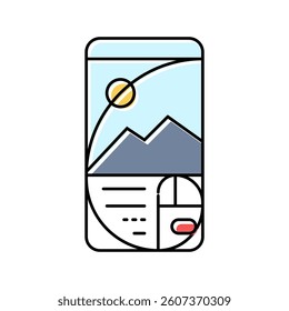 golden ratio ux ui design color icon vector. golden ratio ux ui design sign. isolated symbol illustration