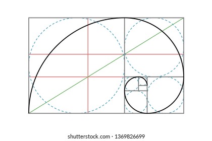 Golden Ratio Vector Design Template. 