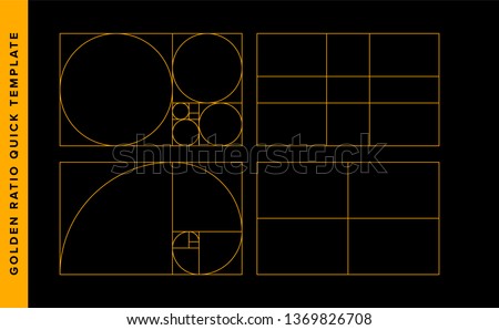 Golden Ratio Vector Design Template.
