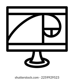Golden Ratio Vector Line Icon Design