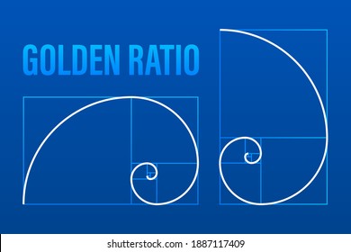 Golden ration. Abstract geometric background. Vector stock illustration.