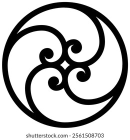 golden ration fibonacci pattern for logo icon background web graphic tattoo. vector illustration.