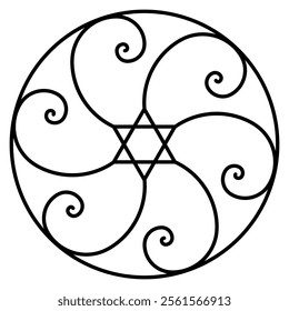 golden ration fibonacci pattern for logo icon background web graphic tattoo. vector illustration.
