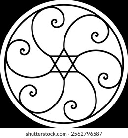 golden ration fibonacci pattern for logo icon background web graphic tattoo. vector illustration.