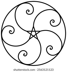 golden ration fibonacci pattern for logo icon background web graphic tattoo. vector illustration.