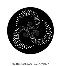 golden ration fibonacci pattern for logo icon background web graphic tattoo. vector illustration.