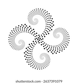 golden ration fibonacci pattern for logo icon background web graphic tattoo. vector illustration.