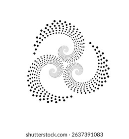 golden ration fibonacci pattern for logo icon background web graphic tattoo. vector illustration.