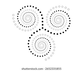 golden ration fibonacci pattern for logo icon background web graphic tattoo. vector illustration.