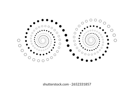 Patrón de fibonacci de ración dorada para el tatuaje gráfico de Web de fondo de icono de logotipo. Ilustración vectorial.