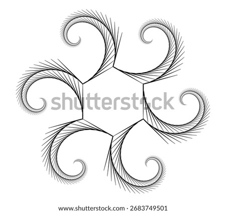 golden ration fibonacci pattern for logo icon background web graphic tattoo. vector illustration.