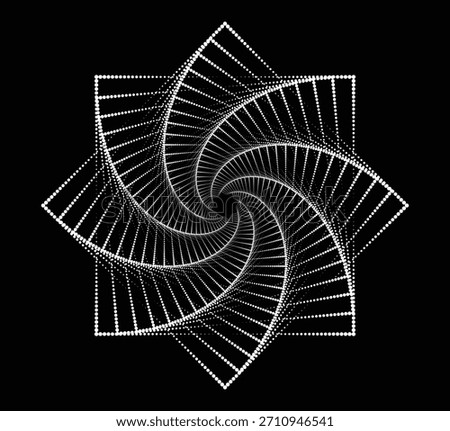 golden ration fibonacci pattern for logo icon background web graphic tattoo. vector illustration.