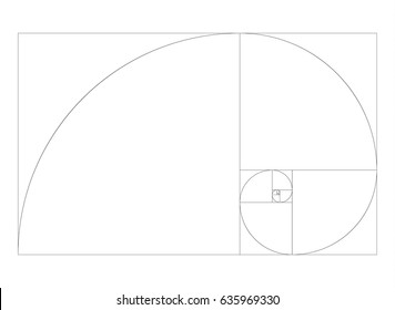 Golden Ration Section Line Frame Vector 