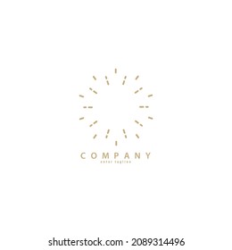 Golden ray Icon Logo Design Element