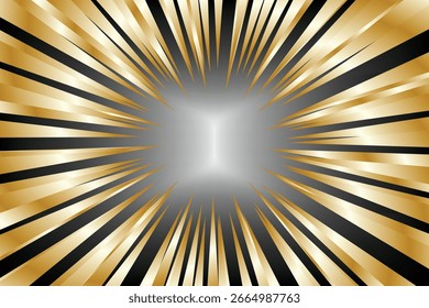 Raios dourados fundo com lugar para o seu modelo de texto