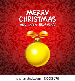 Golden realistic vector Christmas balls art