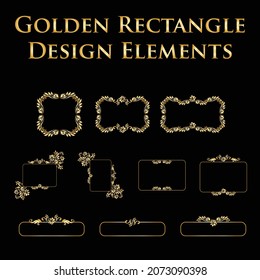 Golden Rectangle Design Elements For Commercial Use
