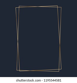 Golden rectangle frame template vector