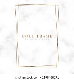 Golden Rectangle Frame Template Vector