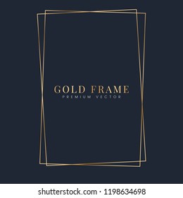 Golden rectangle frame template vector