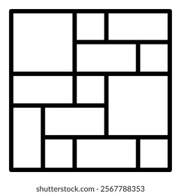 Golden Rectangle Icon Element For Design