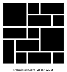 Golden Rectangle Icon Element For Design