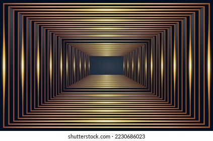 goldener Rechteck-Rahmenhintergrund