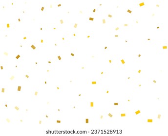 Golden Rectangles Confetti Background. Vector illustration.