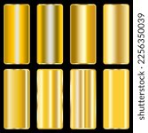 golden rectangular plates. Vector illustration.