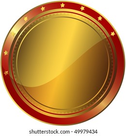 Golden And Red Award (vector EPS 10)