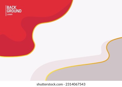 Golden red background. Fluid banner template vector illustration. Luxury background.