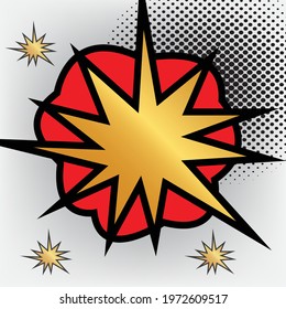 golden and red comic zoom background