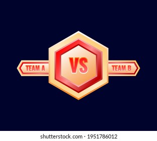 golden red glossy vs medal badge frame vector illustration