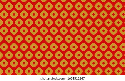 Golden and red Japanese pattern Kanoko aperture